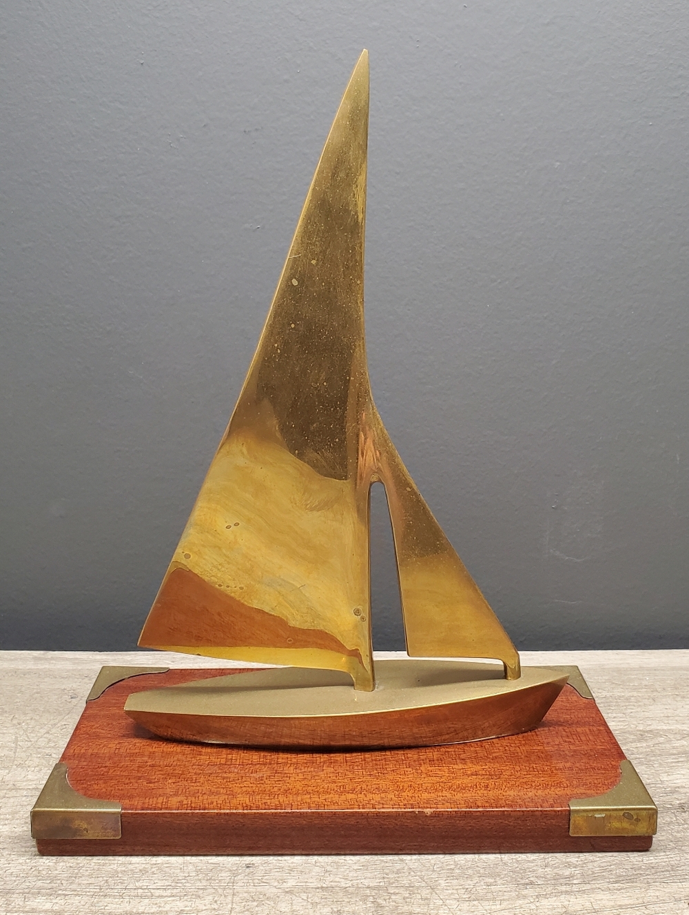 Vintage brass sailboat figurine